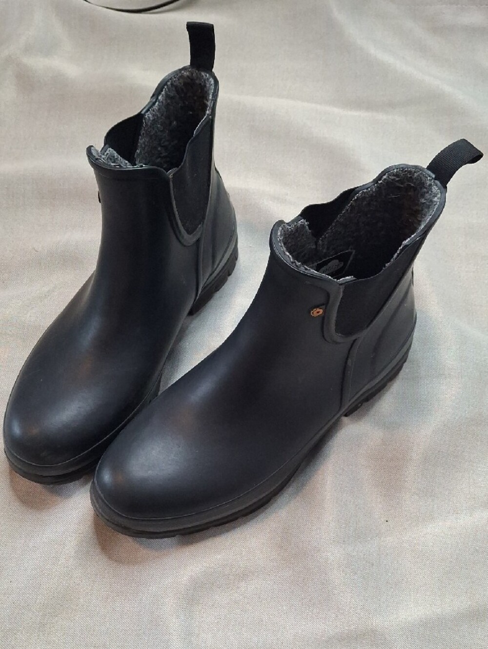 Bogs Amanda Plush Waterproof Chelsea Boots Black Women Size US 8 EU 39 - Picture 5 of 8
